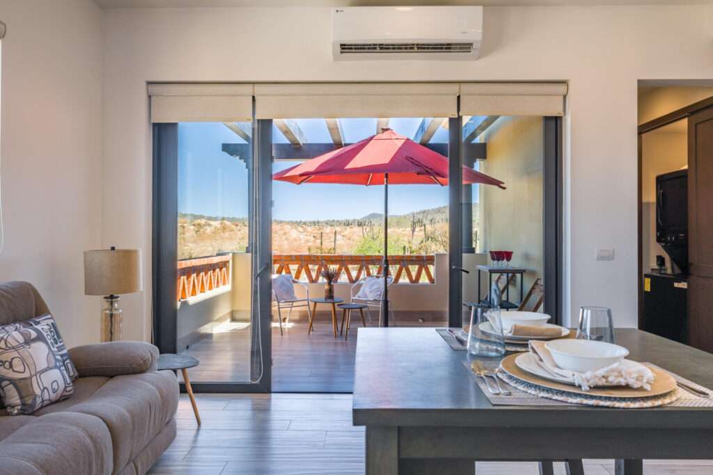 Cabo del Sol Club La Costa Unpack your bags and slip straight into coastal living in this furnished 1/bed, 1/bath second floor condo complete with its own garage. The space comes move in ready with appliances, a water filtration system, and thoughtful touches throughout. With strong rental potential and a location that's hard to beat, this condo sits just steps from Plaza Pescadero, where cafés, shops, and local flavor meet the rhythm of daily life. And when you're craving the ocean? The beach is literally right across the street, calling you out for sunrise walks, sunset cocktails, and everything in between. – Financing Optional, Pacific, BS