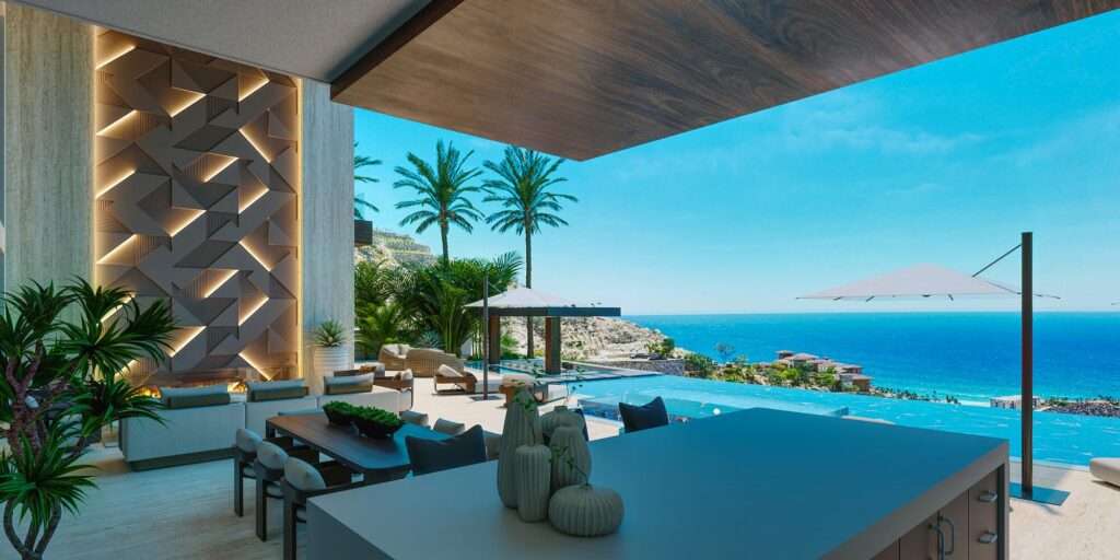 Cabo del Sol Section 1- Las Colinas A striking contemporary estate set atop the coveted Colinas hillside in Querencia, this new construction residence captures sweeping – Querencia Colinas 75, San Jose Corridor, San Jose Corridor, BS